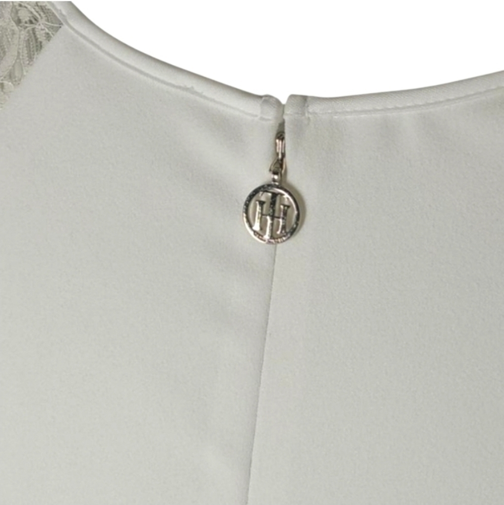 Tommy Hilfiger Lace-Sleeve A-Line Ivory Dress Size 18W NWT - Picture 7 of 15